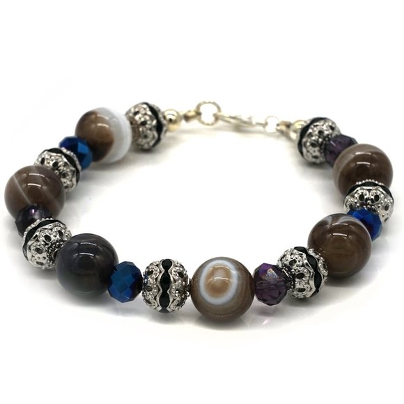 My Bead Emporium Jewelry - Bracelet with earth color stones and lobster clasp.